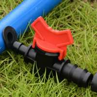 Mini-vanne en plastique avec capuchon rouge, interrupteur de commande, raccord de tuyau d'irrigation, diamètre 16 mm, marque Weisheng, pour ferme, jardin, pelouse, arrosage goutte à goutte