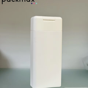 Embalaje de plástico ecológico de tacto suave, tapa abatible, champú, botella rectangular plana para cuidado del cuerpo, venta al por mayor - Product Image 2