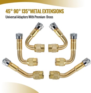 Phụ tùng ô tô 45/90/135 độ vàng Van <span class=keywords><strong>Stem</strong></span> Extender Tương thích với tất cả các xe mô hình bánh xe mở rộng Adapter - Product Image 2
