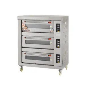 Commercial Gas pizza d Deck Oven Bakery Machine bakery Oven with steam function