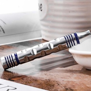 YAQI-cuchillas de doble filo para hombre, maquinilla de afeitar de seguridad de latón cromado con logotipo personalizado - Product Image 4