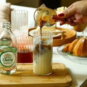 Vaso de Agua Transparente de Vidrio de Borosilicato de Alta Resistencia a la Temperatura, Resistente al Calor, para el Hogar, Estilo Moderno, para Jugo, Vino - Product Image 5