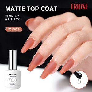 HEMA TPO Free Russian Matte <span class=keywords><strong>Top</strong></span> Coat Poudre de chrome non collante Sans effet de velours jaune <span class=keywords><strong>Top</strong></span> Gel Vernis à ongles Matte Topcoat 15ml - Product Image 1