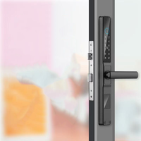 Serrure intelligente pour porte coulissante étanche TTLock App, serrure numérique à empreintes digitales, mot de passe, carte, serrure électronique pour porte en aluminium et en verre
