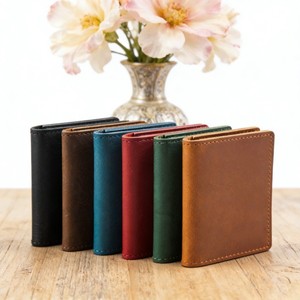 Portacarte di Credito e Fermasoldi in Vera Pelle Vintage Personalizzato YY - Design Semplice come Regalo Multifunzione - Product Image 1