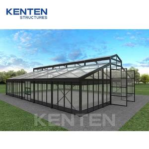KENTEN, structure de serre de mariage en verre, bâtiment de réception de mariage <span class=keywords><strong>mobile</strong></span> en aluminium noir de luxe, pour la décoration d'événements - Product Image 4