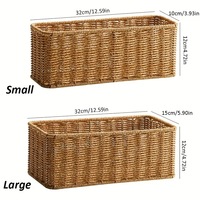 Panier de rangement rectangulaire en plastique de style japonais pour cosmétiques, articles de toilette de salle de bain et table basse