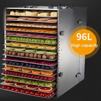 Déshydrateur commercial de nourriture de plateaux de la machine de séchage de légume fruit 16 pour le déshydrateur d'acier inoxydable de 40 ° C-90 °C