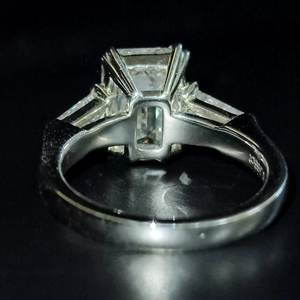 Diamant de laboratoire CVD/HPHT de qualité supérieure, personnalisé, <span class=keywords><strong>en</strong></span> <span class=keywords><strong>platine</strong></span>, taille émeraude, pour femme, certifié IGI, tendance - Product Image 3