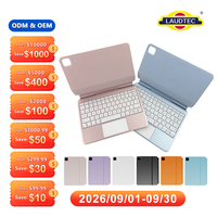 Étui Clavier en Alliage d'Aluminium Premium + Cuir PU avec Pavé Tactile pour iPad Pro 11" M4 2024 / M5 2025 CE/RoHS Personnalisation Acceptée
