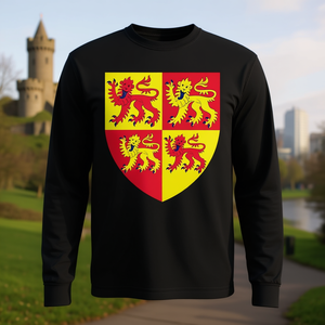 T-shirt à manches longues avec armoiries du Pays de Gal, drapeau souvenir de Cardiff - Product Image 3