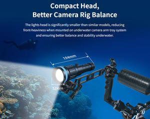 Chuyên Nghiệp Xtar D40 1600 Lumens Ánh Sáng Sáng Dưới Nước Zoomable Lặn Đèn Pin Cho Dưới Nước Nhiếp Ảnh - Product Image 6