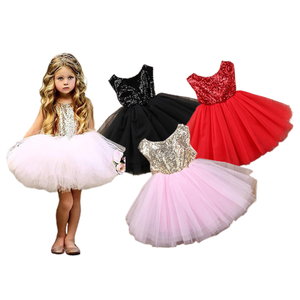 Abbigliamento all'ingrosso vestiti per ragazze vestito da partito in tessuto di garza brillante moda per ragazza - Product Image 1