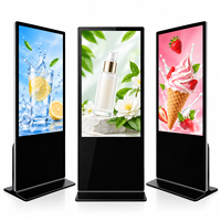 Écran publicitaire LCD 2K de 32/43 pouces pour intérieur, affichage numérique sur pied pour magasins de détail, centres commerciaux, éducation et animation