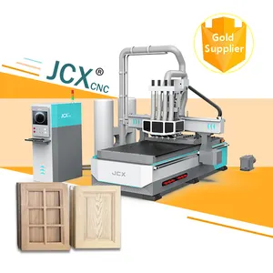 Multi-use quatro cabeças JCX-H4 madeira 4 eixos cnc, máquina roteadora para fresagem, corte, perfuração, madeira placa mdf pcv