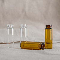 Flacon en verre plat de 5 ml pour huiles essentielles et soins de la peau, surface sérigraphiée pour échantillons d'emballage et d'essais