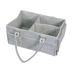 KUYUE Sac fourre-tout portable pour table à langer et voiture Cadeaux de douche de bébé Nouveau-né Essentiels Registre des objets indispensables Article gris - Product Image 1
