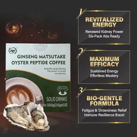 Vente en gros OEM ODM 10g * 15 Boîte d'emballage Homme Fort Puissance Énergie Ginseng Huître Peptide Extrait Café Instantané