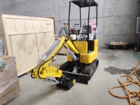 Mini-excavatrice sur chenilles de 1 tonne, petite pelle hydraulique, moteur diesel pour travaux agricoles, de jardinage et de construction
