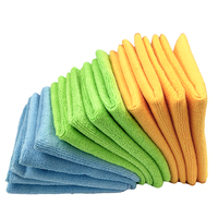 Serviette de séchage et de nettoyage pour voiture et cuisine, 80% polyester, 40x40cm, en microfibre de polyamide tricotée chaîne, écologique, pour polissage de véhicules, sans résidus