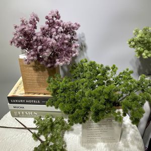 ZUOYI Planta Artificial Pequeño Pinus Cliff Cypress, Rama Bonsai, Pino de Belleza, Carnoso, 35cm - Product Image 2