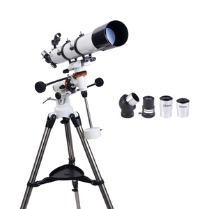 Télescope réfracteur portable professionnel de 80 mm d'ouverture et de 900 mm de focale pour adultes débutants, en alliage d'aluminium et verre optique - Product Image 1