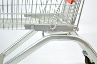 Chariot dépliant de supermarché bon marché SXD-100A durable avec le petit prix 4 roues de chariot à provisions en métal de chaise de bébé