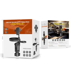 Portavasos 4 en 1 para Auto, Bandeja Multifuncional para Comida, Soporte Ajustable para Bebidas, Agua, Café y Teléfono - Product Image 6