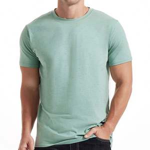 Vente en gros usine OEM – T-shirt homme vierge uni, coupe classique, personnalisable, 100 % coton, col contrastant, grande taille, respirant, en tissu tissé - Product Image 5