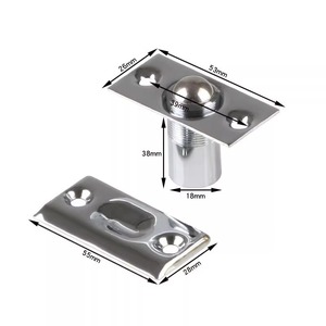 Loquet de porte en cuivre 53x26mm, loquet à ressort dissimulé pour portes en bois KTV - Product Image 1