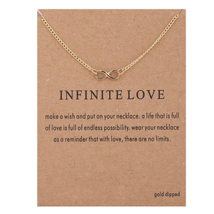 <span class=keywords><strong>Collana</strong></span> Infinity con Logo Personalizzato in <span class=keywords><strong>Oro</strong></span> alla Moda per Donne, Vendita all'Ingrosso N95276 - Product Image 1