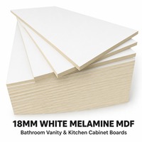 Panneau de fibres mélaminées blanches hydrofuges de 18 mm, utilisé pour les meubles de salle de bain et les armoires de cuisine