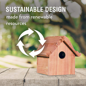 Waterproof Outdoor <strong>Birdhouse</strong> Home Decorative Wooden Bird Feeder Garden <strong>House</strong> - Product Image 6