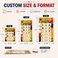 Billets à gratter de qualité supérieure sur le thème des fruits, avec données de sécurité, pour jeux de club, promotion, collectes de fonds caritatives