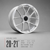 Jantes forgées 20 21 pouces 5x130 Flow Forming, finition argent brossé, en alliage forgé, compatibles Porsche Cayenne, VW Touareg 7P, Audi Q7 4L