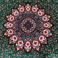 Round Carpet Green Floral Bloom Pattern Area Rug for Living Room Bedroom Home Decor Floor Mat Wholesale 100cm