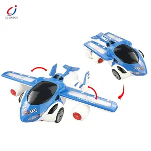 Aviones De Juguete Mainan Stunt Anak, Mainan Pesawat Plastik Mobil Terbang Berubah Bentuk Dioperasikan Baterai