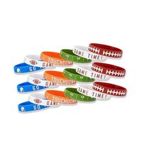 Offres Spéciales arc-en-ciel élastique Ble balise Bracelet Led Fluorescent Bracelets sport Id Silicone corde Bracelet silicone personnalisé