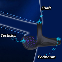 Anneau vibrant pour pénis, jouet sexuel pour homme, pour couple, vibro, retardateur d'éjaculation, chasteté, massage des testicules masculins.