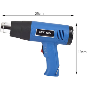 ปืนลมร้อนไฟฟ้าอุตสาหกรรมแบบไร้สาย DIY 1350W 220V 240-420 ลิตร/นาที ลมเย็น/ลมร้อน 300-520  สำหรับหดฟิล์ม  พร้อมปุ่มกด - Product Image 3