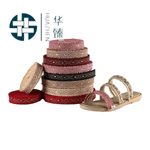 New Design Ladies Fancy Sandal Elastic Sandal Upper