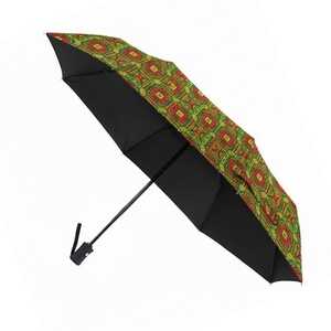 Compact <b>Windproof</b> Nylon Travel <b>Umbrella</b> Vintage Design Fully-Automatic Open Close Lightweight Portable UV Protection - Product Image 4