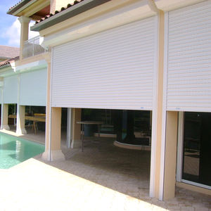 Portes à enroulement manuelles en acier galvanisé monocouche à bas prix, résistantes au vent, pour garage - Product Image 1