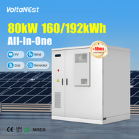 Système d'énergie hybride extérieur VoltaNest OEM personnalisé 80kW 176kWh 200KWH avec armoire de stockage PV intégrée LiFePO4