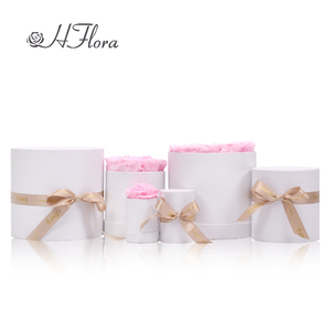 Boîte-cadeau de bouquet de roses fraîches rondes de luxe Hflora - <span class=keywords><strong>Fleur</strong></span> décorative pour anniversaires, mariages, Noël et Thanksgiving - Product Image 6