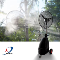 Ventilateur de sol industriel haute puissance Paichi PC-1027 en laiton avec humidification par atomisation d'eau de 0,3 L et brumisation haute pression 60 BAR