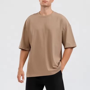 T-shirt Oversize da Uomo in Cotone 100% Liscio 260gsm con Spalle Cadenti, Personalizzabile con Logo, Taglie USA - Product Image 1