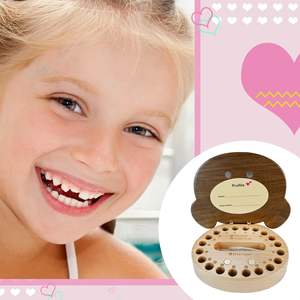 Las cajas <span class=keywords><strong>de</strong></span> madera del Hada <span class=keywords><strong>de</strong></span> los dientes en forma <span class=keywords><strong>de</strong></span> oso son regalos <span class=keywords><strong>de</strong></span> cumpleaños ideales para niños y <span class=keywords><strong>niñas</strong></span> recién nacidos que han perdido dientes y han tenido su primer - Product Image 4