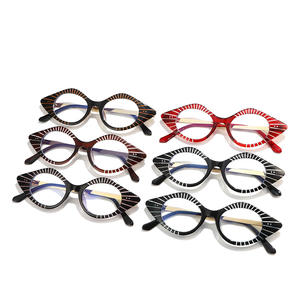 女性用流行の猫アイメガネ女性用セクシー透明透明透明レンズ合金装飾眼鏡女性ファッション眼鏡読書 - Product Image 1