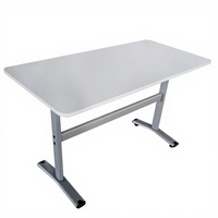 Bureau électrique moderne pour le télétravail, réglable en hauteur, à vérin pneumatique, style métal et bois, idéal pour l'étude et la salle à manger